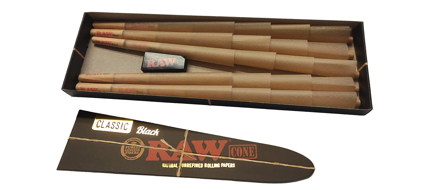 Raw Black King size Cones (20 count)