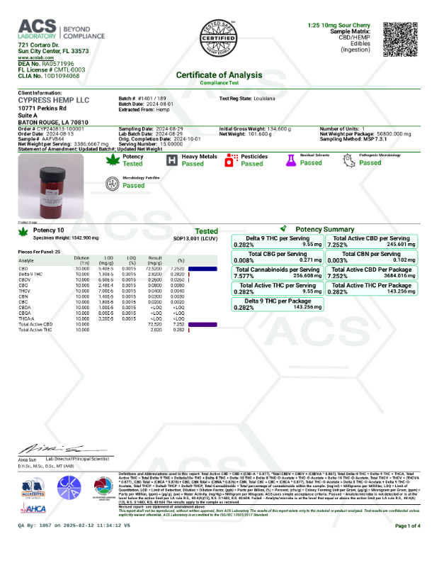 50mg THC Gummies by Magnolia Hemp (5 Gummies)