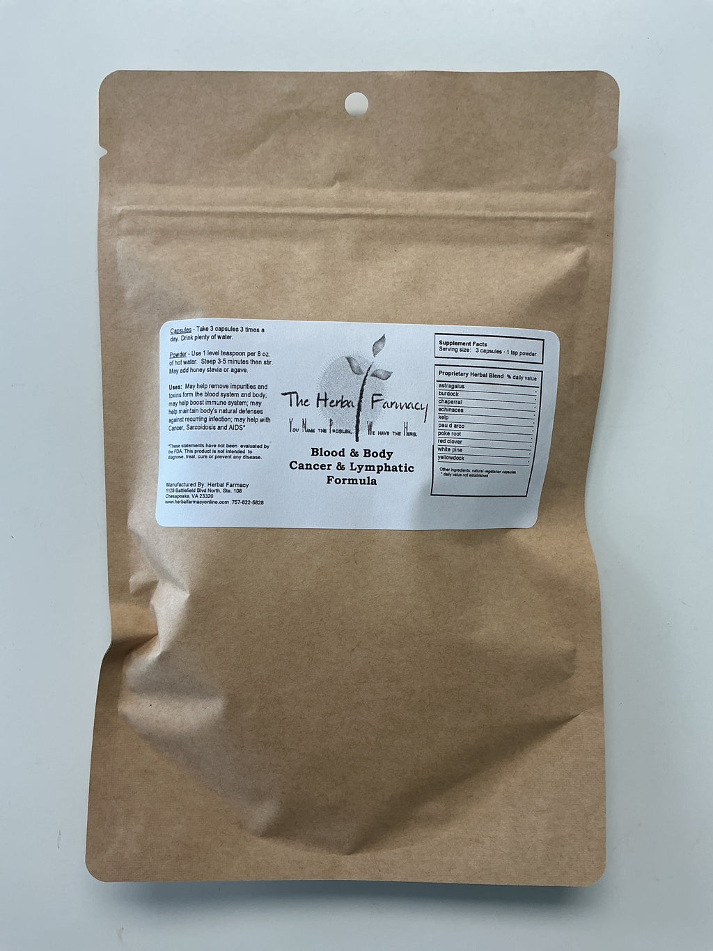Herbal Farmacy Blood and Body-Cancer & Lymphatic Formula