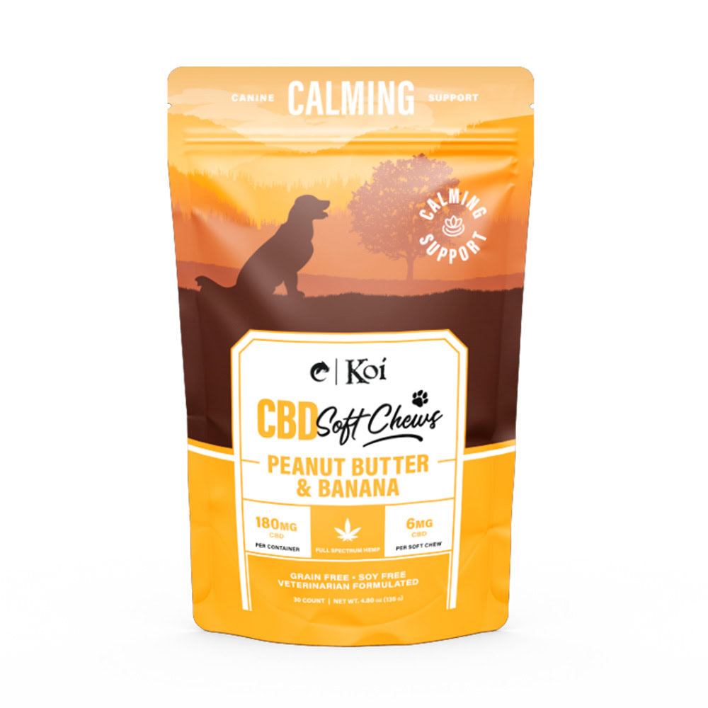 Peanut Butter & Banana CBD Soft Chews for dogs