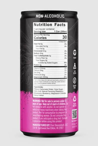 Buzzin Berry THC Seltzers- 2mg THC/