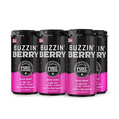 Buzzin Berry THC Seltzers- 2mg THC/