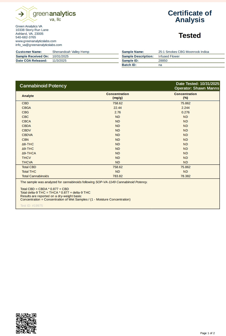 25:1 VA Compliant Flower (1/8 CBD Moonrocks+ 1/8 THC Flower)
