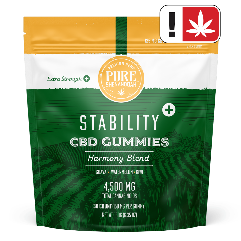 Stability+ Gummies -5mg THC: 20mg CBG: 125mg CBD