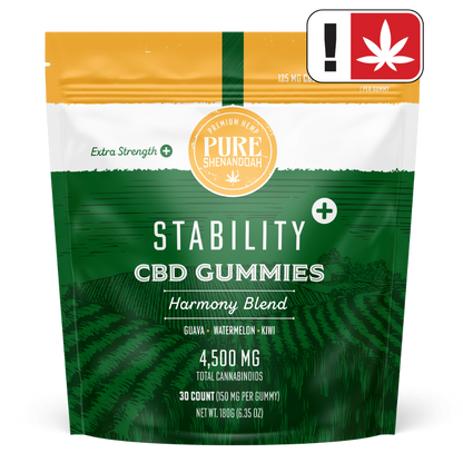 Stability+ Gummies -5mg THC: 20mg CBG: 125mg CBD