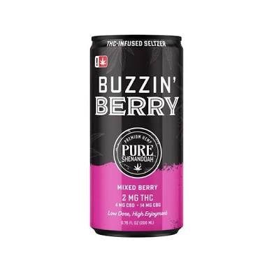 Buzzin Berry THC Seltzers- 2mg THC/