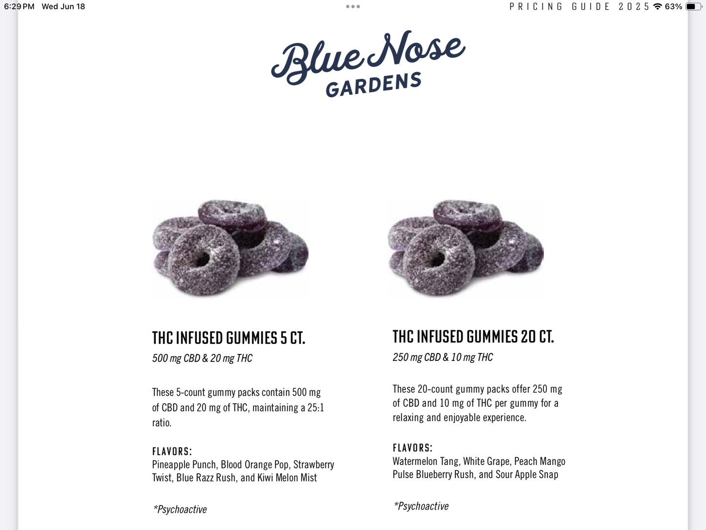 10mg Blue Nose THC Gummies- 20 Count