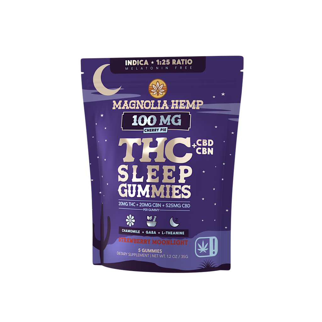 Strawberry Dreams THC Sleep Gummies- 1:1:25 Ratio THC