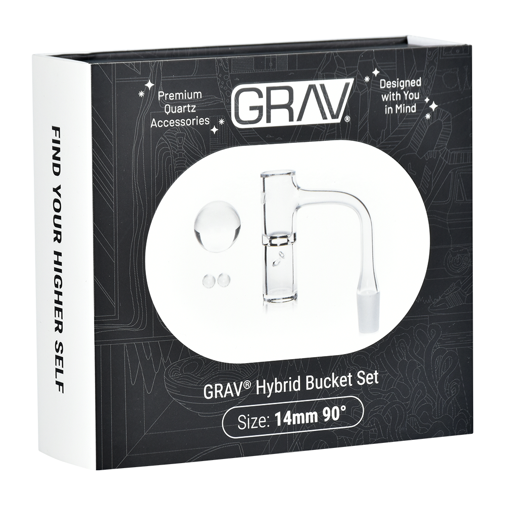 GRAV 14mm 90 Degree Quartz Hybrid Bucket Set