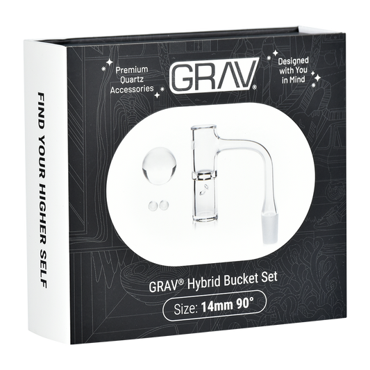 GRAV 14mm 90 Degree Quartz Hybrid Bucket Set
