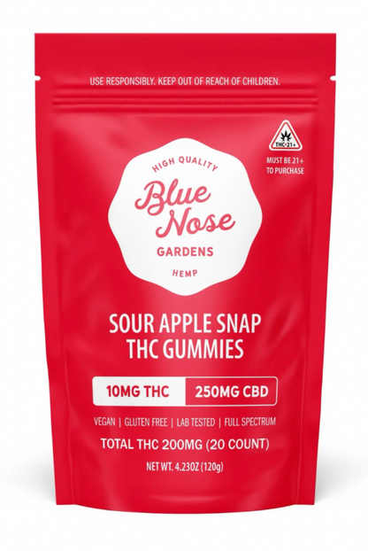 10mg Blue Nose THC Gummies- 20 Count
