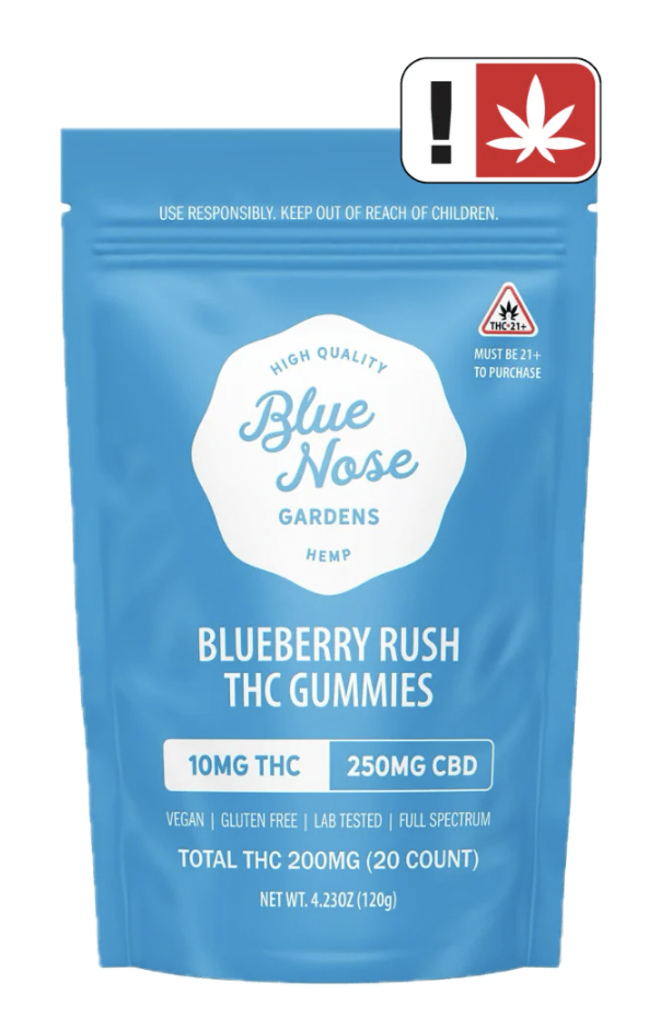 10mg Blue Nose THC Gummies- 20 Count