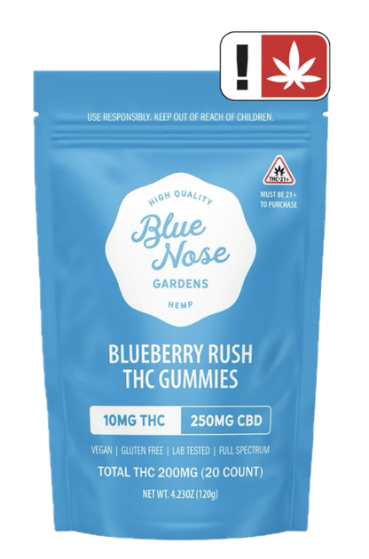 10mg Blue Nose THC Gummies- 20 Count