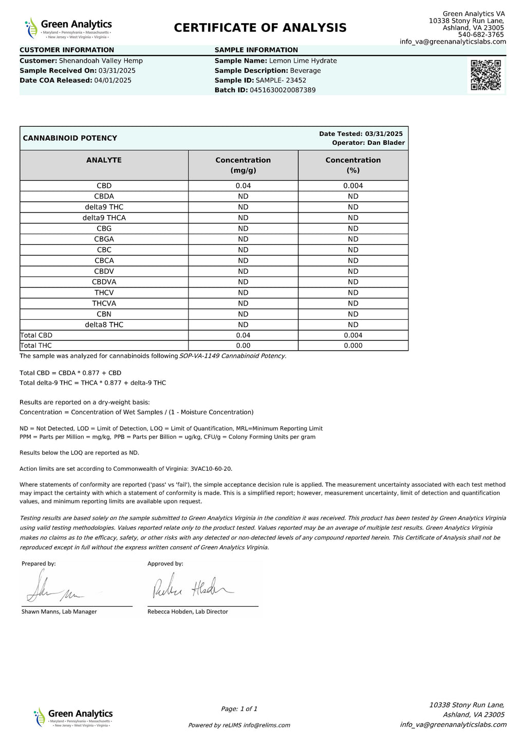 Hydrate CBD Sparkling Water- 30mg