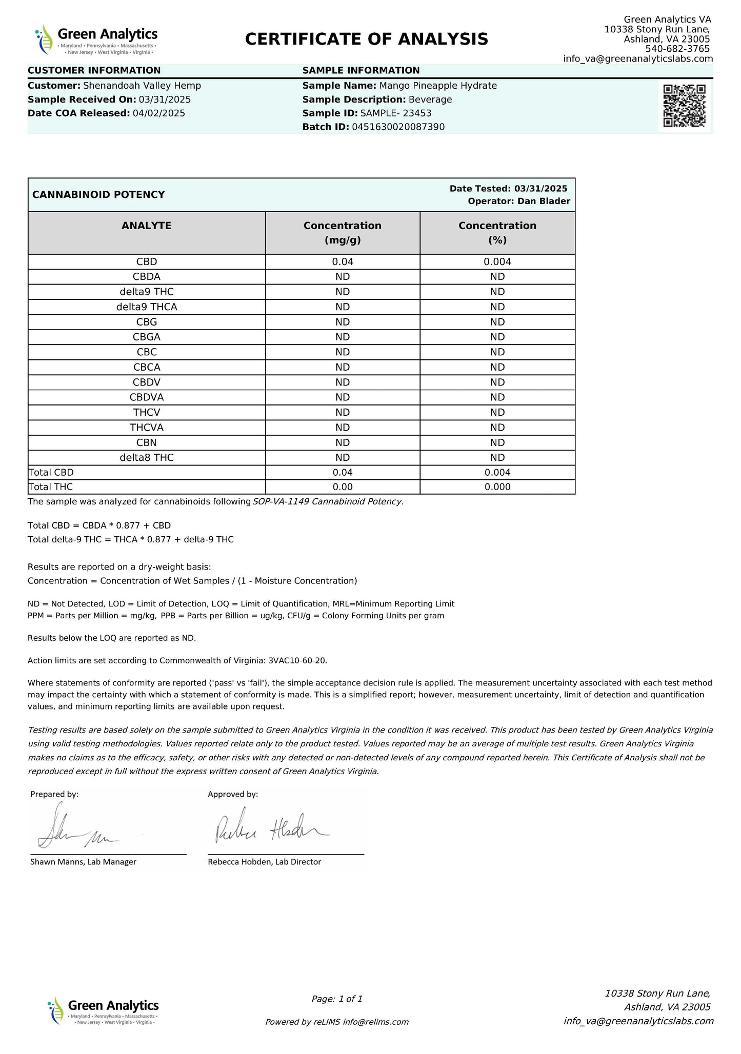 Hydrate CBD Sparkling Water- 30mg