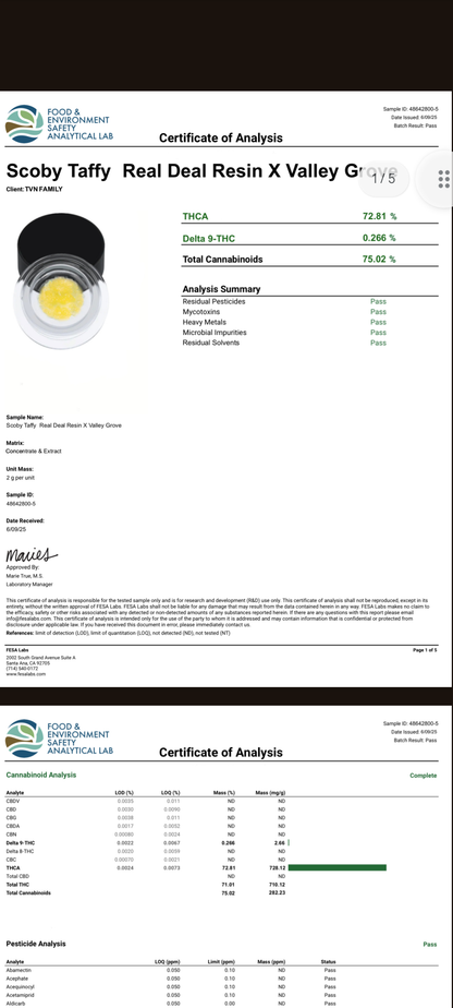 Humboldt Farms 2 Gram Live Resin