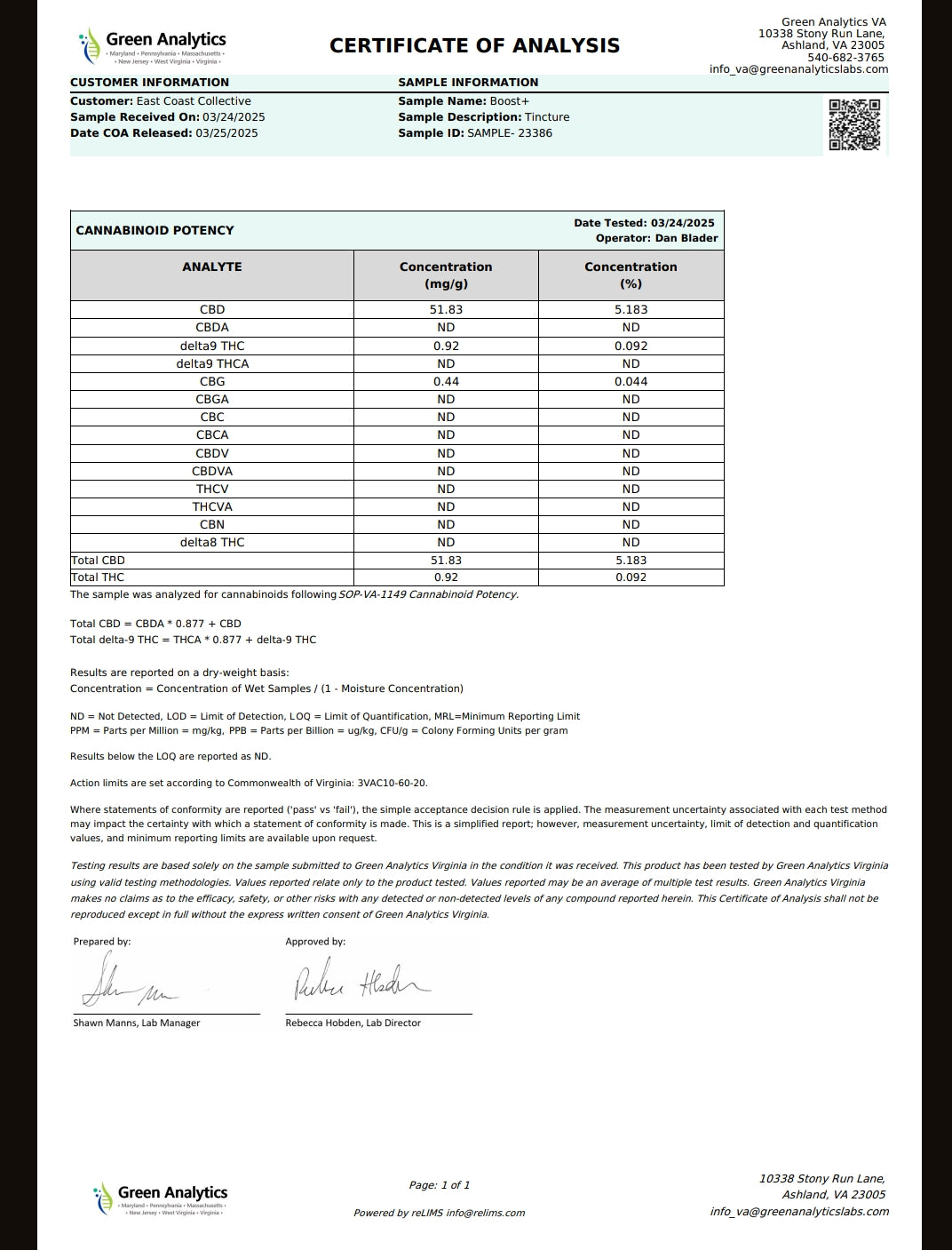 Cannisco 1500mg CBD BOOST+ Tincture