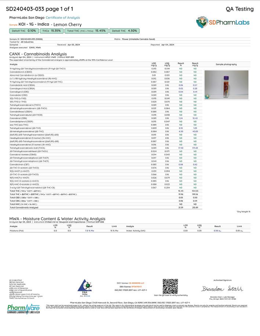 Koi 1g Diamond Infused Preroll