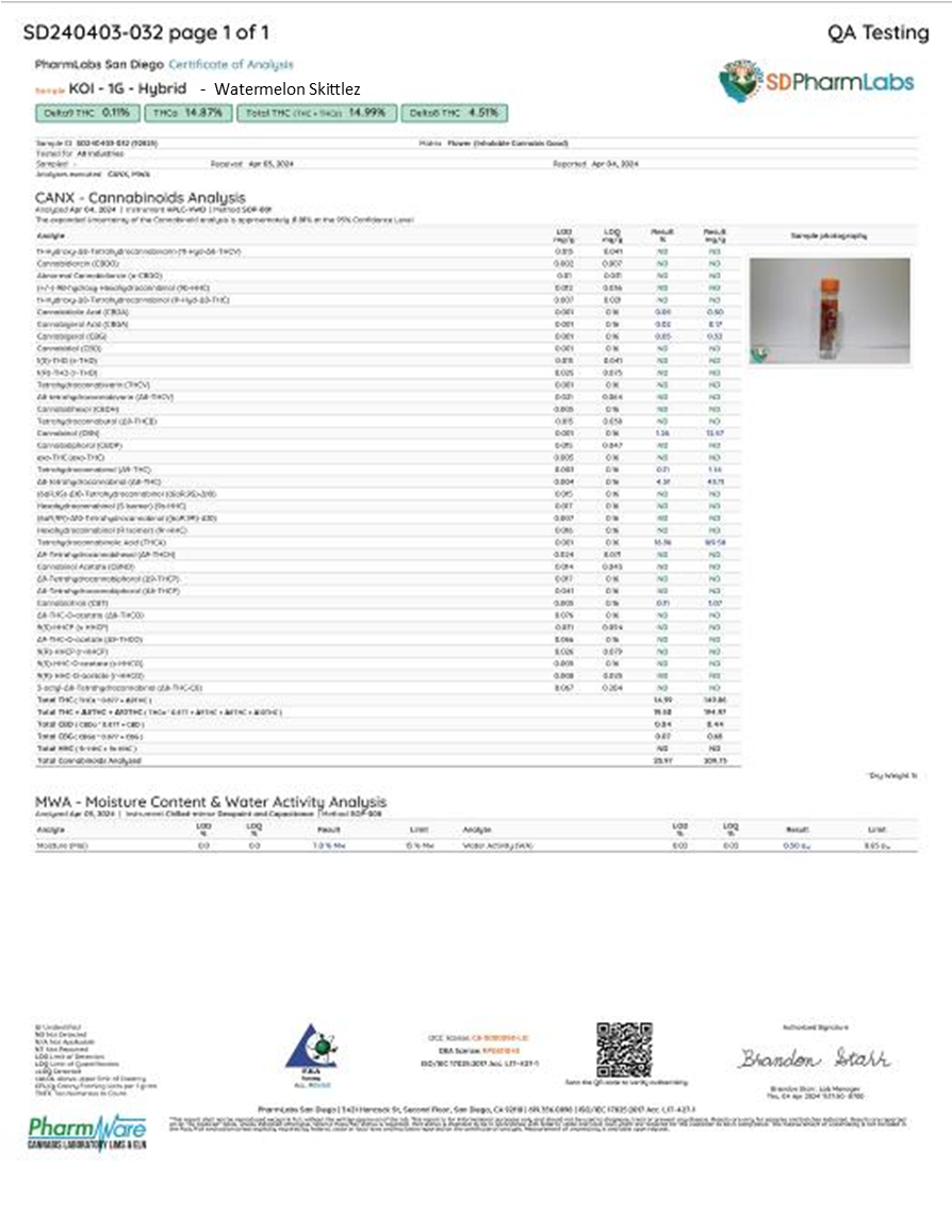 Koi 1g Diamond Infused Preroll