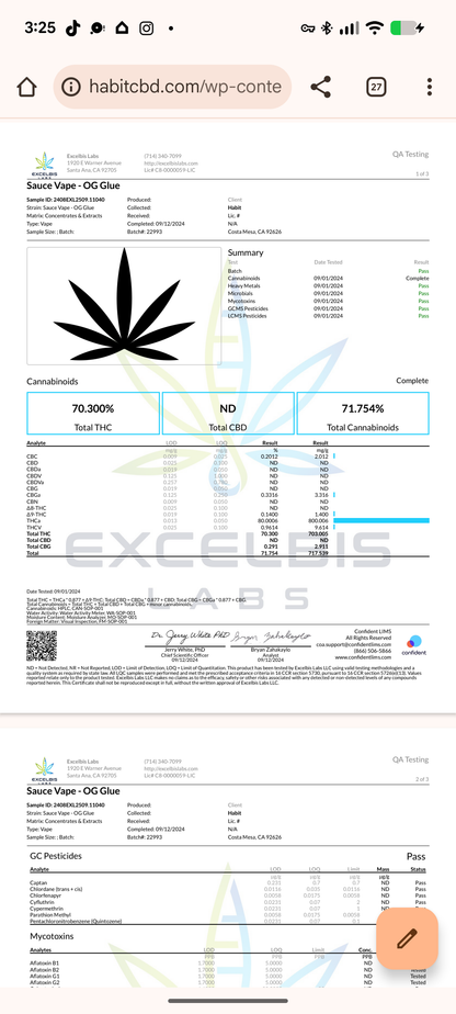 2G Habit Sauce Disposables