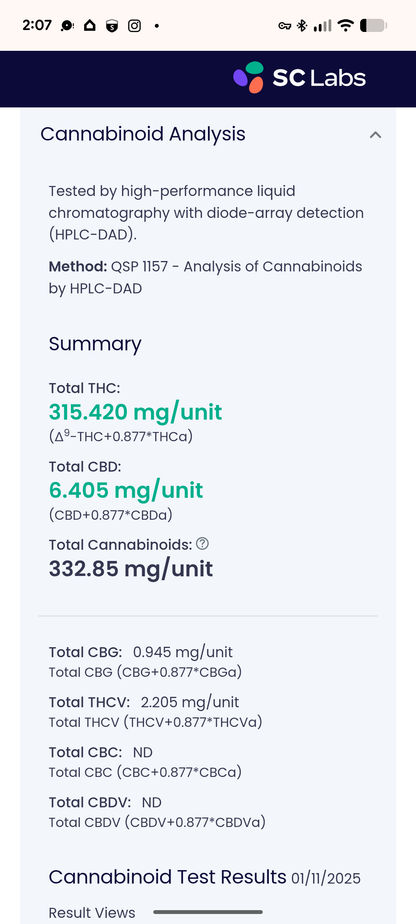 Erth 20mg THC Strain Specific Gummies (30 Count)