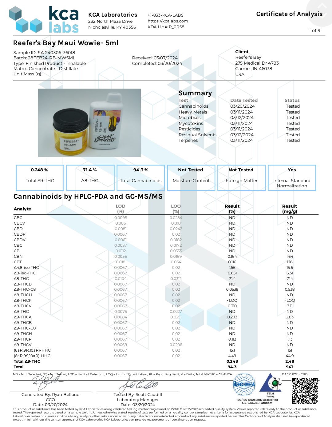 Reefer's Bay 5ml Disposable Vape