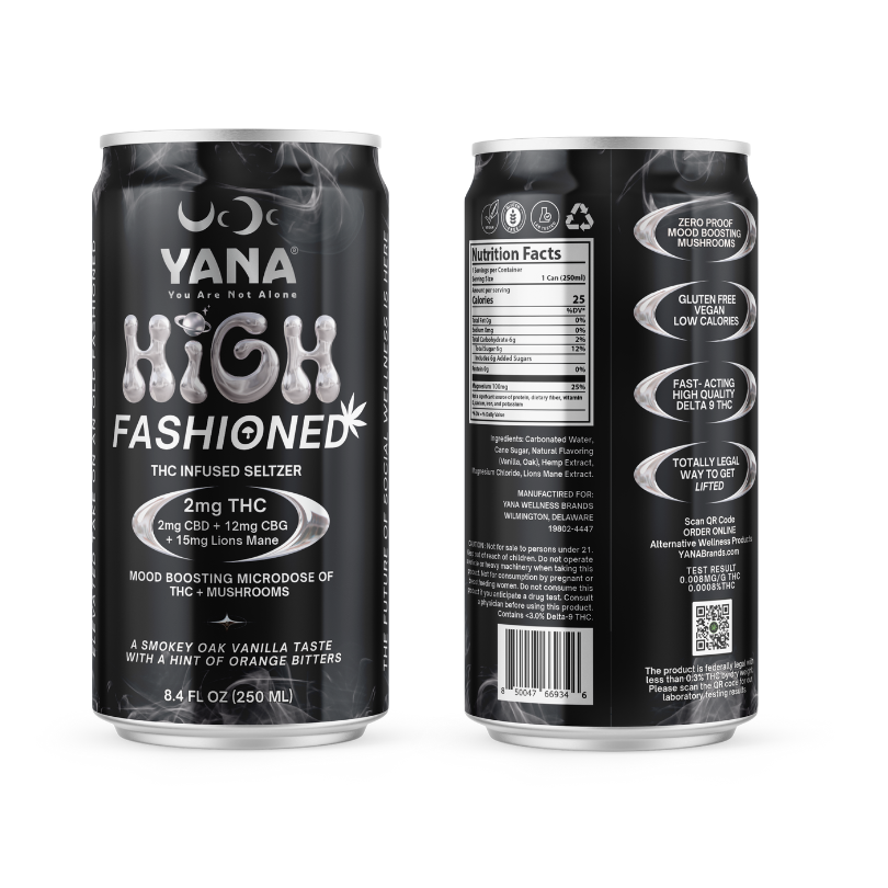 High Fashioned THC Infused Seltzer (2mg)